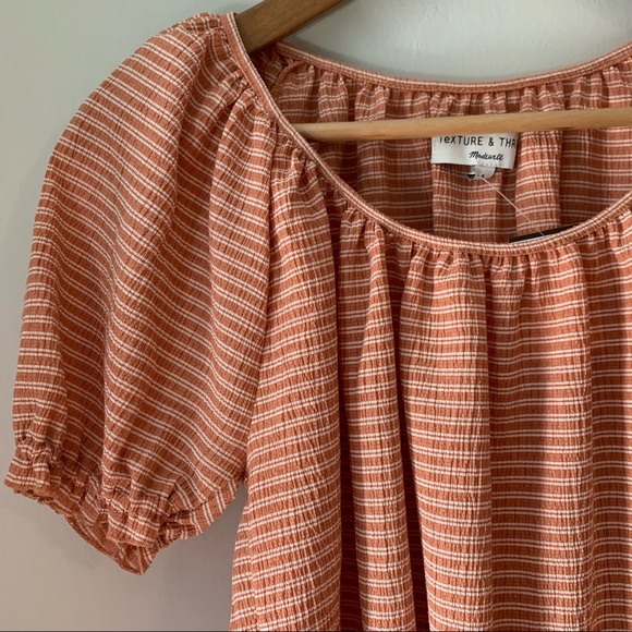 Madewell puff sleeve striped peasant top Small - Picture 2 of 5